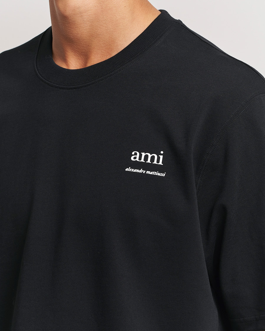 Heren | T-shirts | AMI | Logo T-Shirt Black