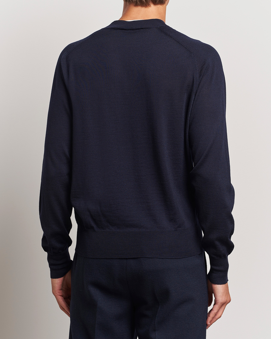 Heren | Truien | AMI | Tonal Heart Logo Wool Crew Neck Navy