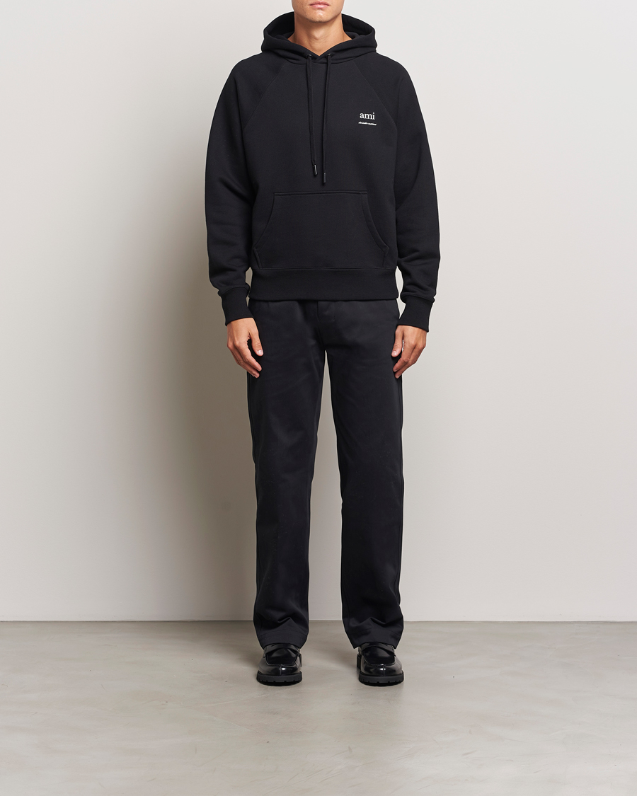 Heren | Truien | AMI | Logo Hoodie Black