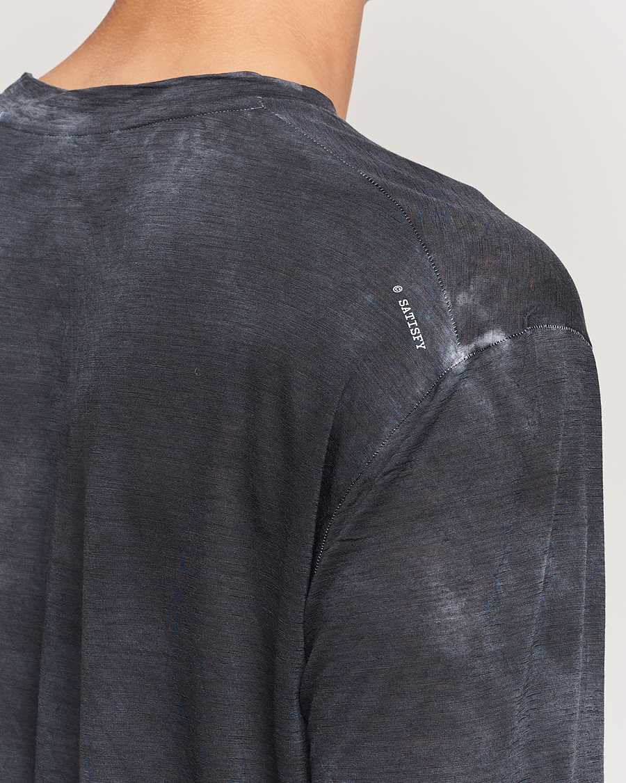 Heren | T-shirts | Satisfy | CloudMerino Long Sleeve T-Shirt Sun Bleached Black