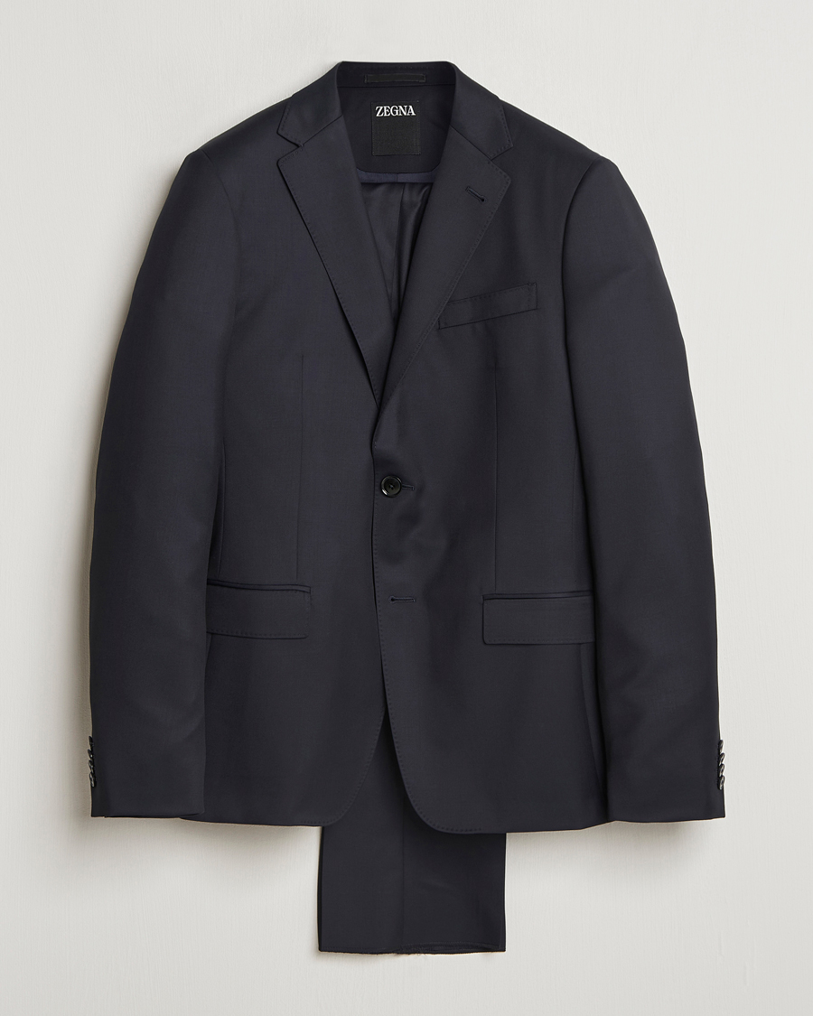 Heren | Pakken | Zegna | Tailored Wool Suit Midnight