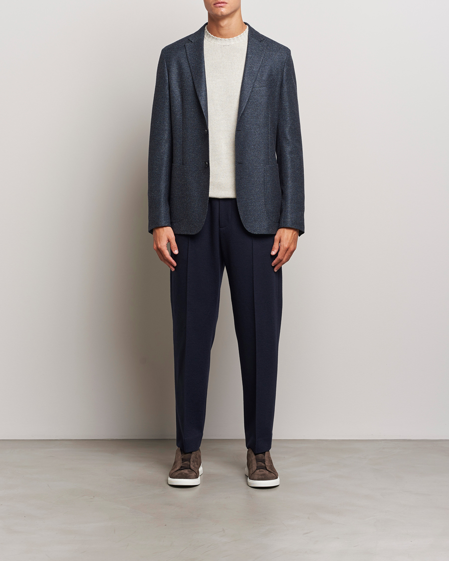 Heren | Blazers | Zegna | Unconstructed Wool/Cashmere Blazer Dark Blue
