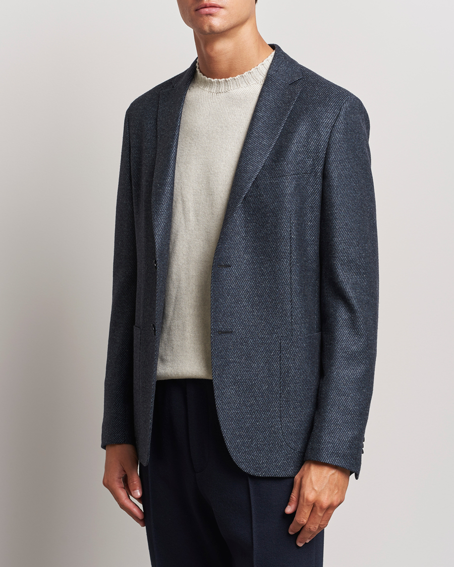 Heren | Blazers | Zegna | Unconstructed Wool/Cashmere Blazer Dark Blue