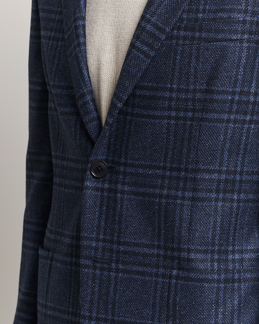 Heren | Blazers | Zegna | Unconstructed Wool/Silk Blazer Navy Check