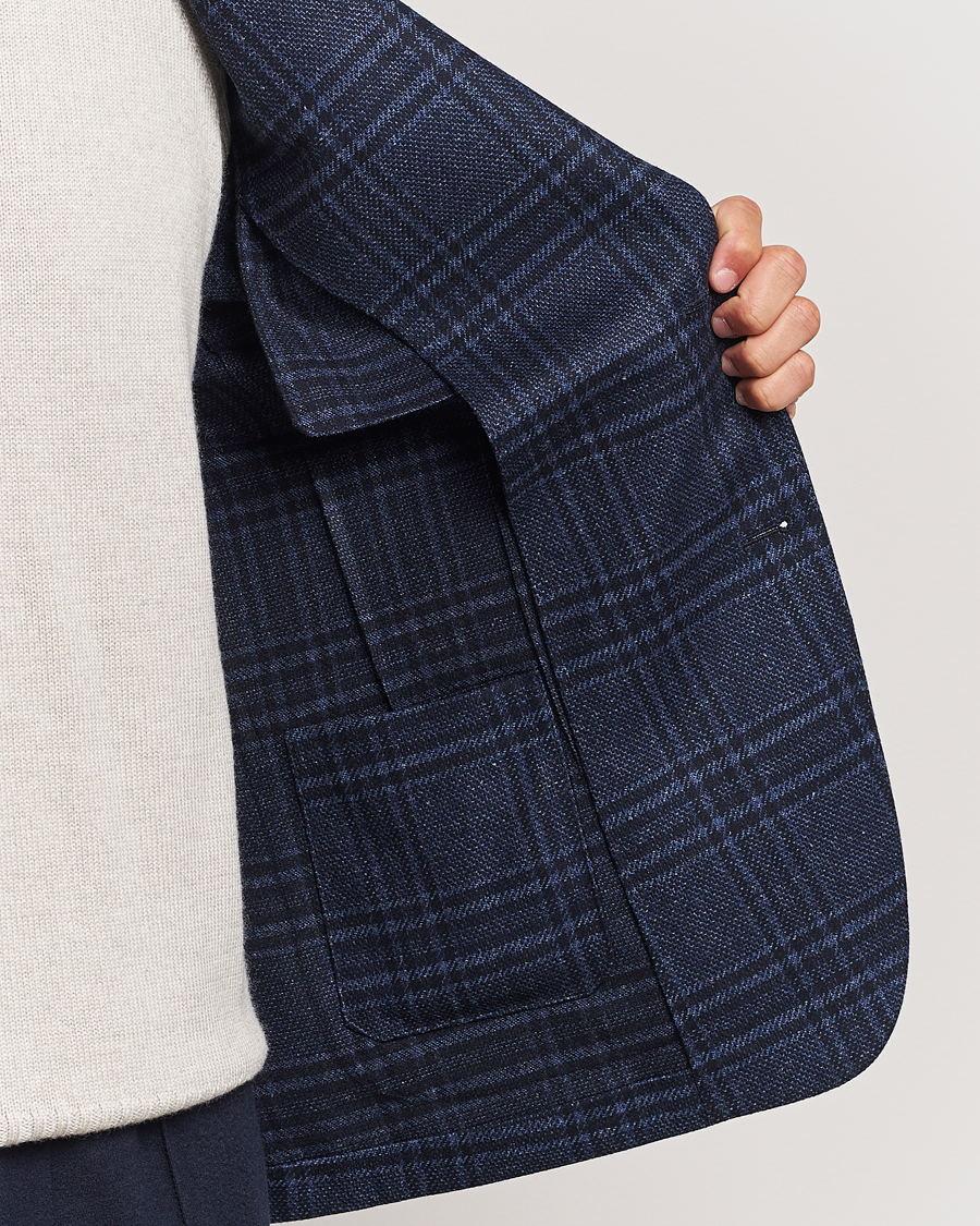 Heren | Blazers | Zegna | Unconstructed Wool/Silk Blazer Navy Check