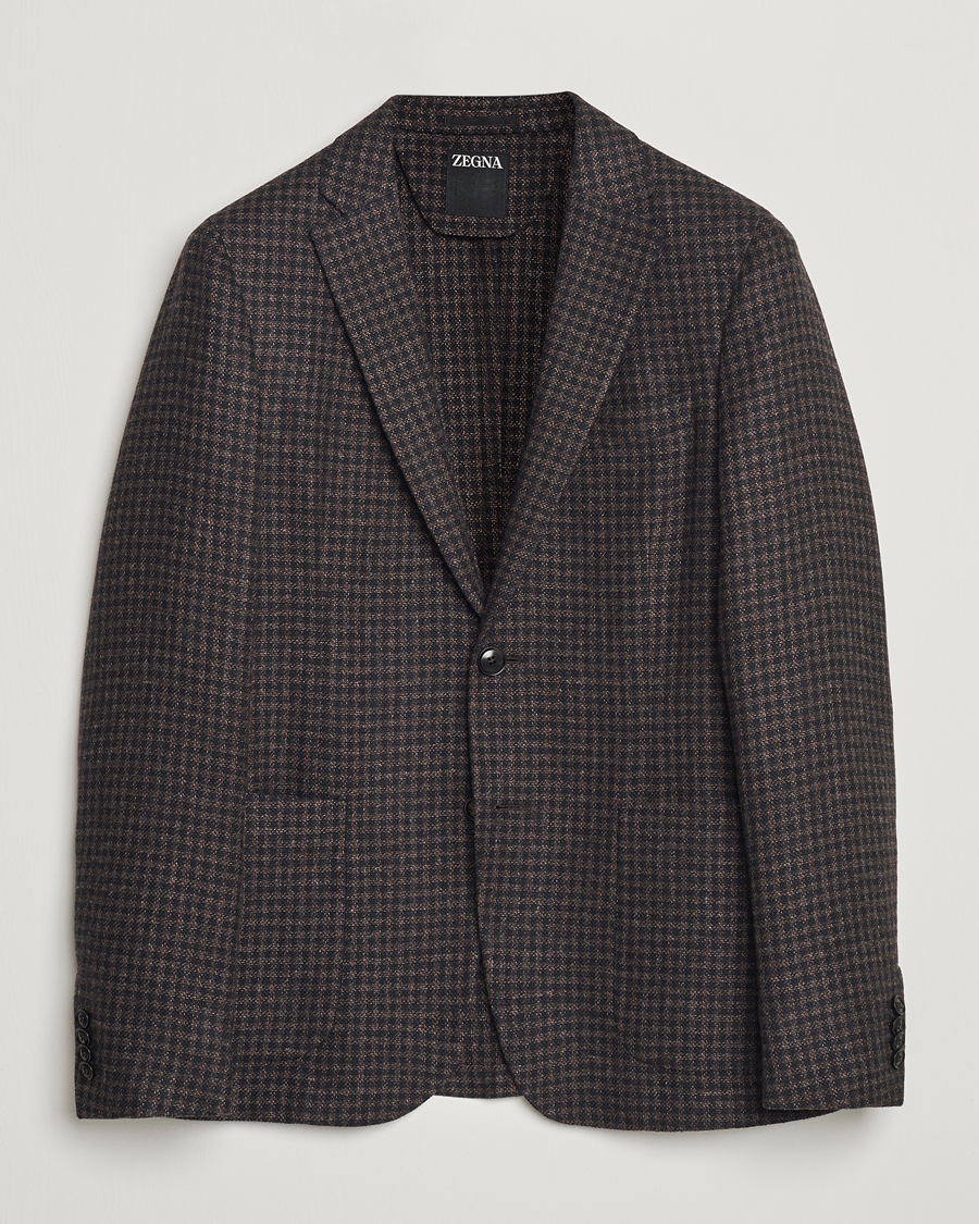 Heren | Blazers | Zegna | Unconstructed Wool/Cashmere Blazer Brown Check