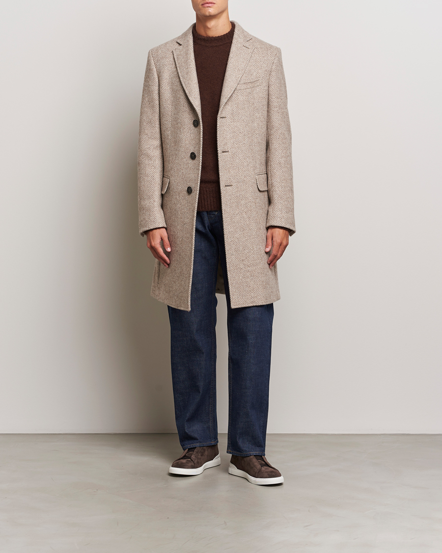 Heren | Jassen | Zegna | Wool/Cashmere Double Breasted Coat Beige
