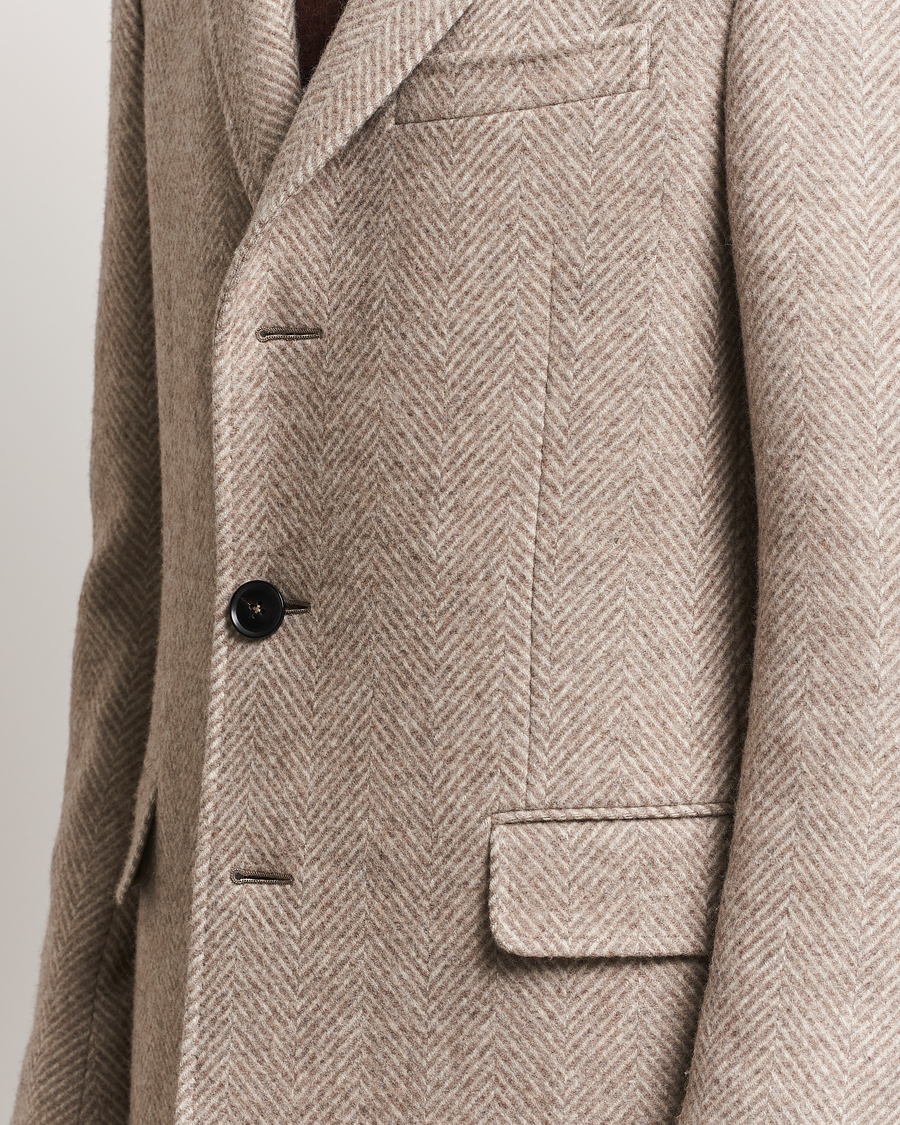 Heren | Jassen | Zegna | Wool/Cashmere Double Breasted Coat Beige