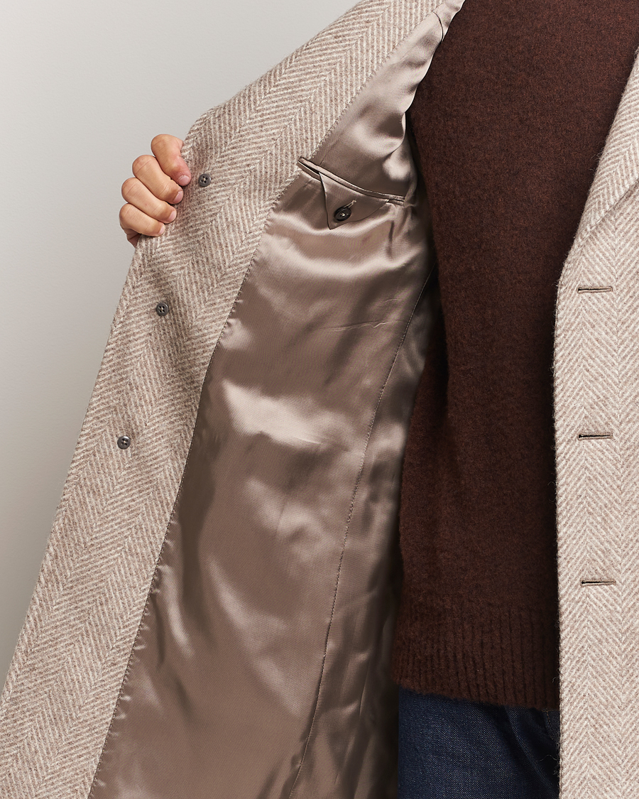 Heren | Jassen | Zegna | Wool/Cashmere Double Breasted Coat Beige