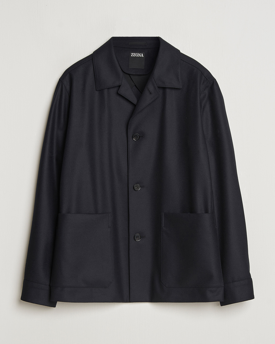 Heren | Jassen | Zegna | Flannel Chore Jacket Black