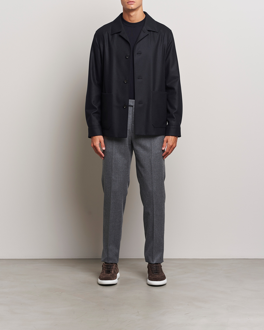 Heren | Jassen | Zegna | Flannel Chore Jacket Black