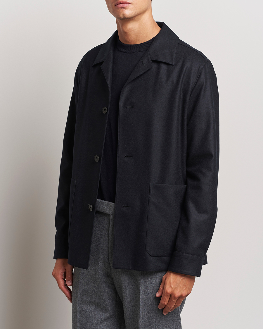 Heren | Jassen | Zegna | Flannel Chore Jacket Black