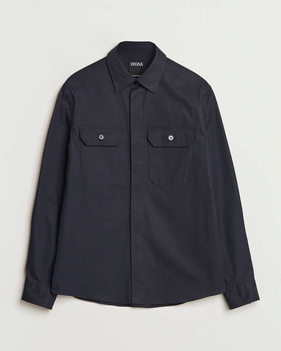Heren | Overhemden | Zegna | Cotton Overshirt Navy