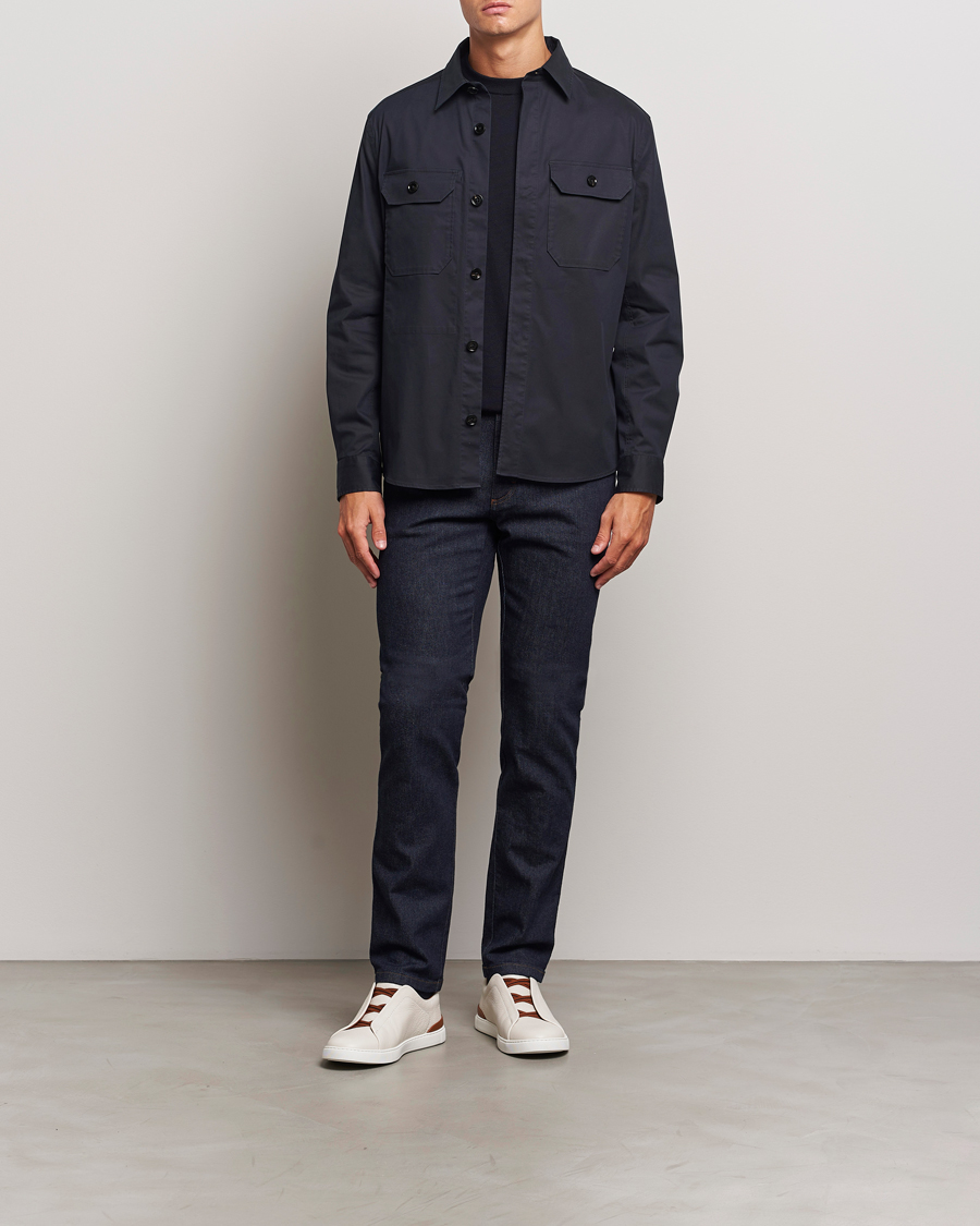 Heren | Overhemden | Zegna | Cotton Overshirt Navy