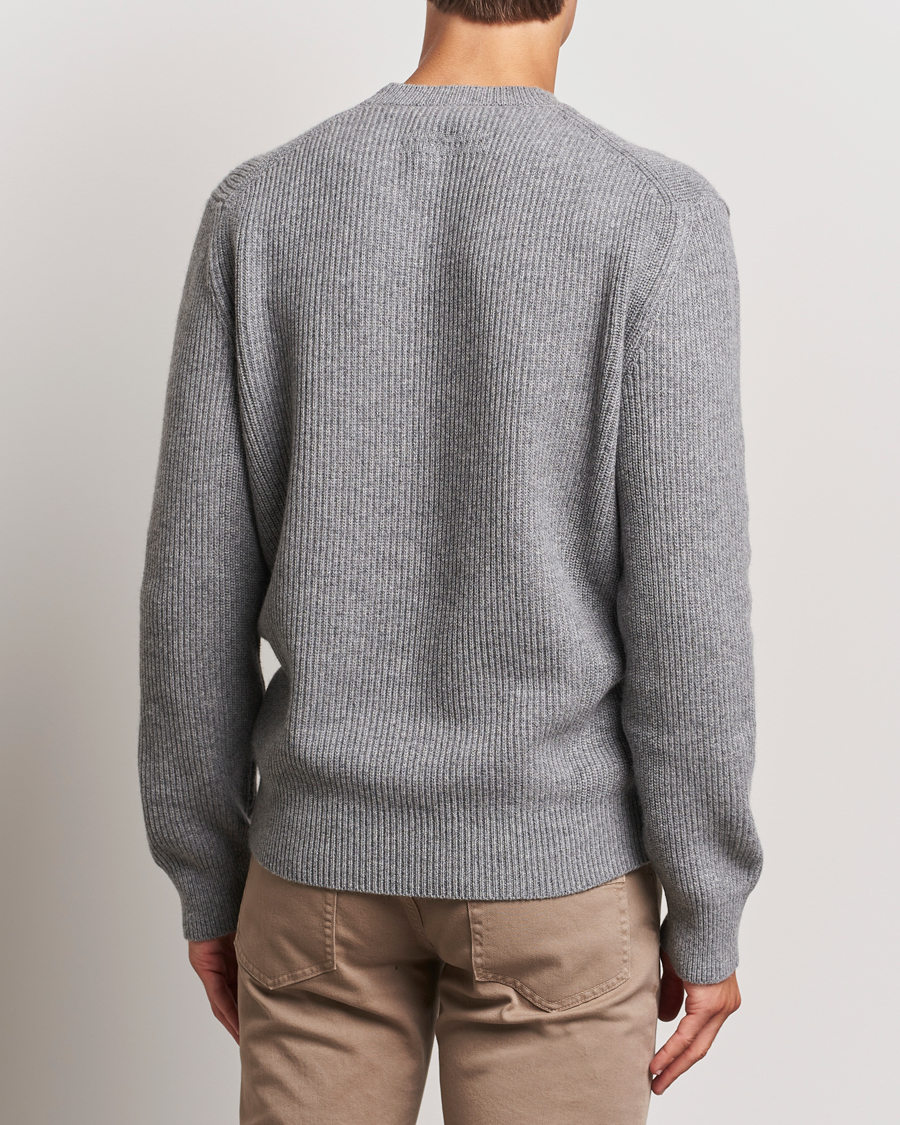 Heren | Truien | Zegna | Oasi Cashmere Rib Crewneck Grey Melange