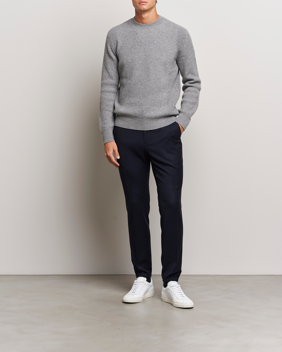 Heren | Broeken | Zegna | Techmerino Flannel Drawstring Pants Navy