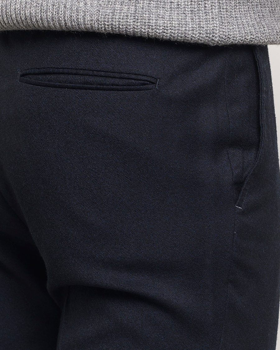 Heren | Broeken | Zegna | Techmerino Flannel Drawstring Pants Navy