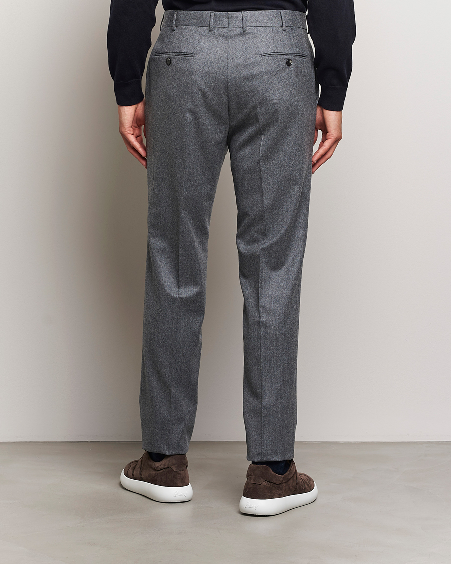Heren | Broeken | Zegna | Carded Flannel Trousers Grey Melange
