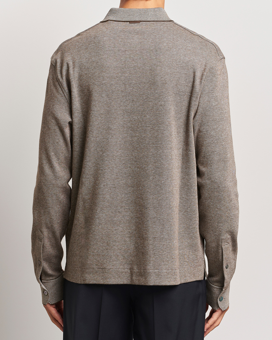 Heren | Truien | Zegna | Soft Cotton Long Sleeve Polo Beige
