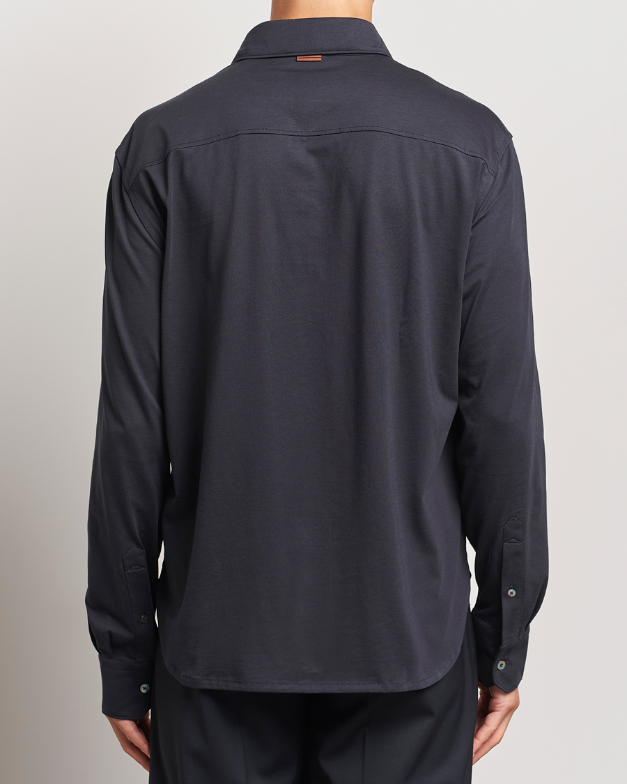 Heren | Overhemden | Zegna | Cotton Jersey Shirt Navy