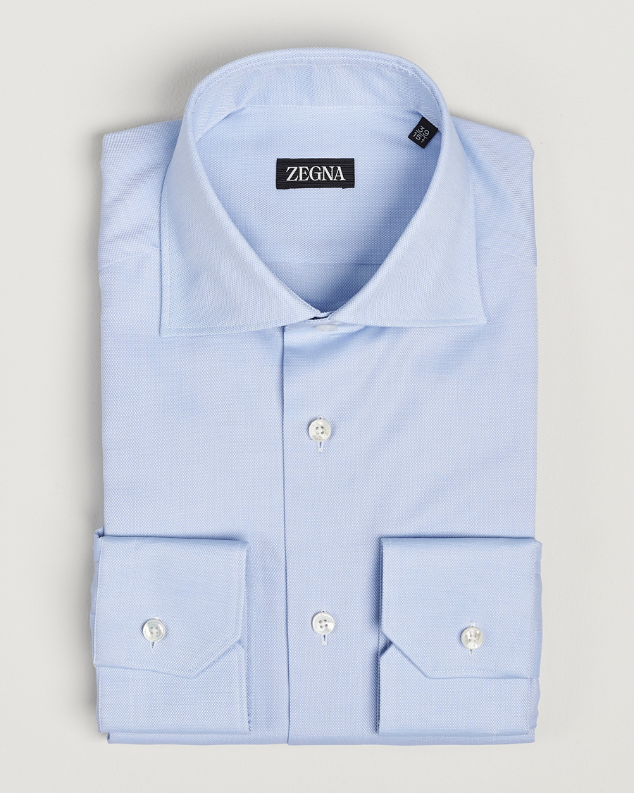 Heren | Overhemden | Zegna | Slim Fit Oxford Dress Shirt Light Blue