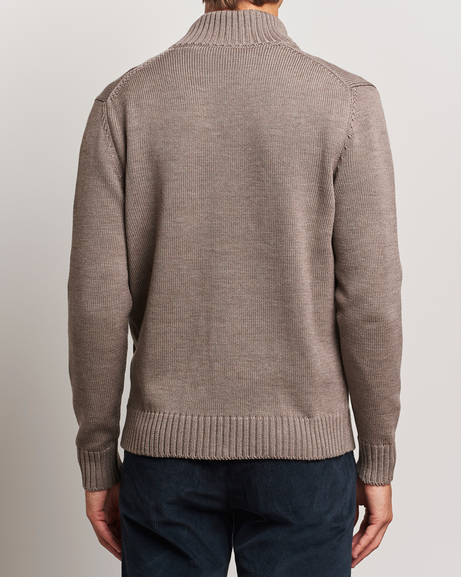 Heren | Truien | Zanone | Virgin Merino Wool Chioto Cardigan Taupe