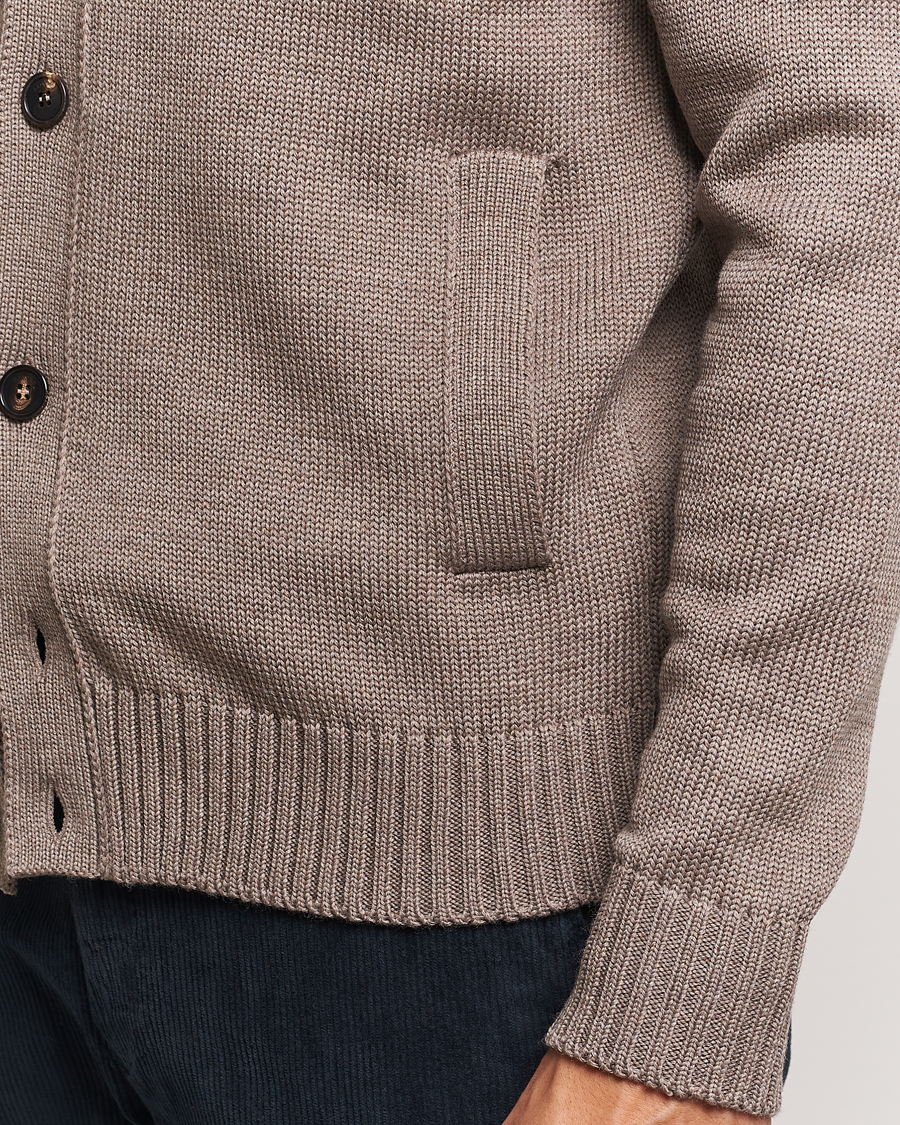 Heren | Truien | Zanone | Virgin Merino Wool Chioto Cardigan Taupe
