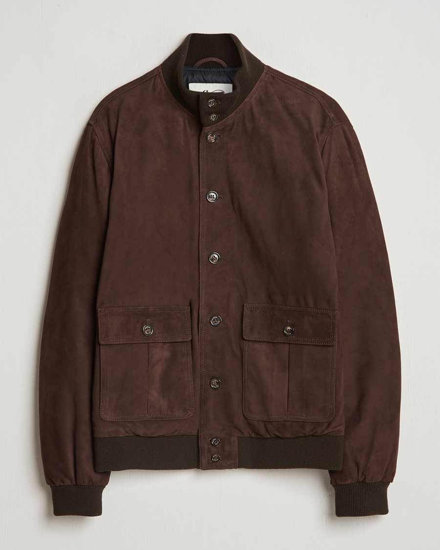 Heren | Jassen | Valstar | Goose Down Valstarino Dark Brown Suede