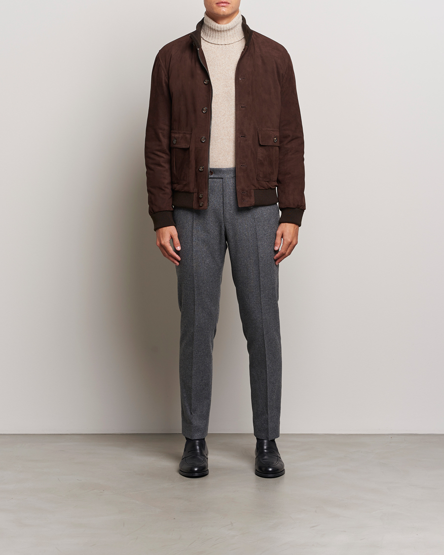 Heren | Jassen | Valstar | Goose Down Valstarino Dark Brown Suede