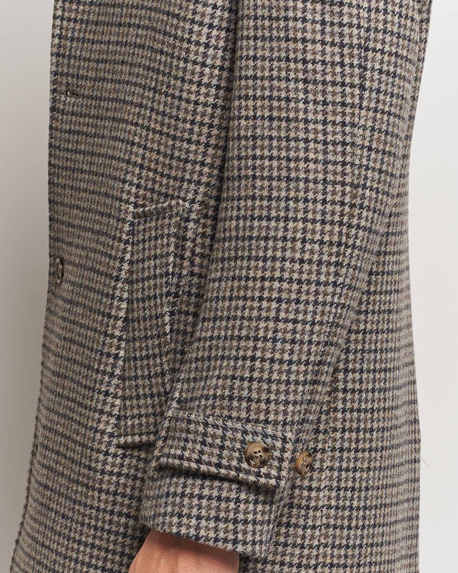 Heren | Jassen | Valstar | Marcello Wool Overcoat Grey Houndstooth