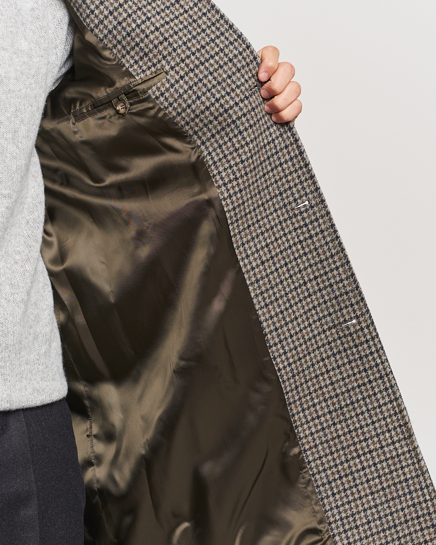 Heren | Jassen | Valstar | Marcello Wool Overcoat Grey Houndstooth
