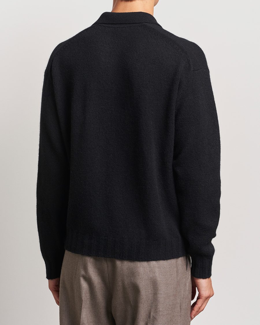 Heren | Truien | Auralee | Shetland Wool/Cashmere Cardigan Black