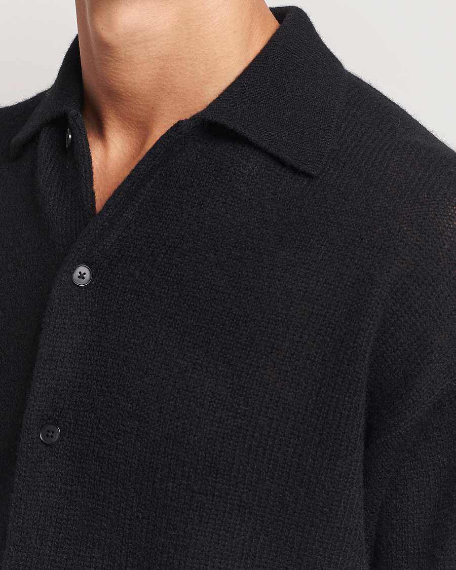 Heren | Truien | Auralee | Shetland Wool/Cashmere Cardigan Black