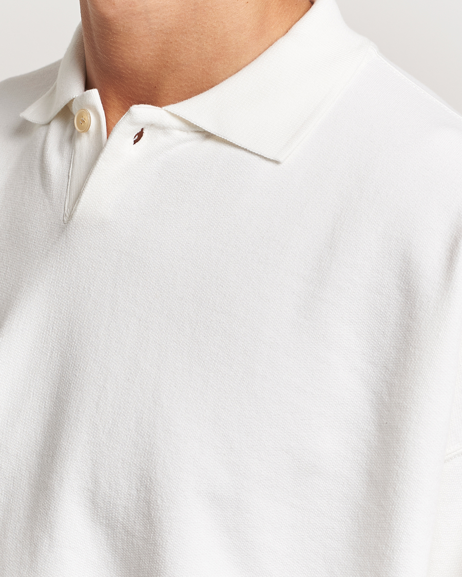 Heren | Truien | Auralee | Pima Cotton Long Sleeve Polo White