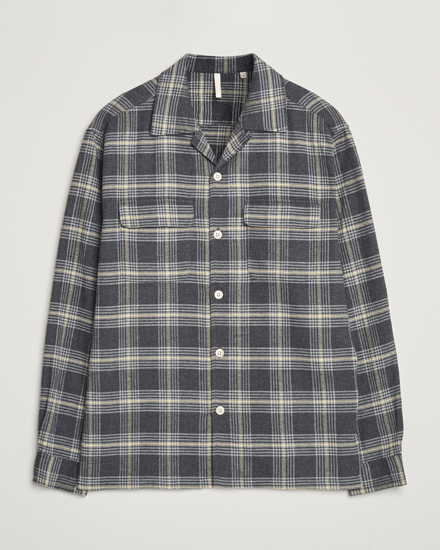 Heren | Overhemden | Sunflower | Flannel Pocket Shirt Grey Check