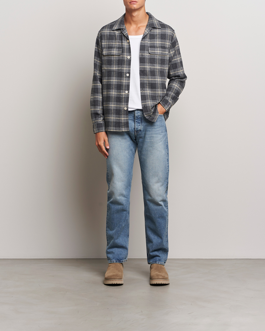 Heren | Overhemden | Sunflower | Flannel Pocket Shirt Grey Check