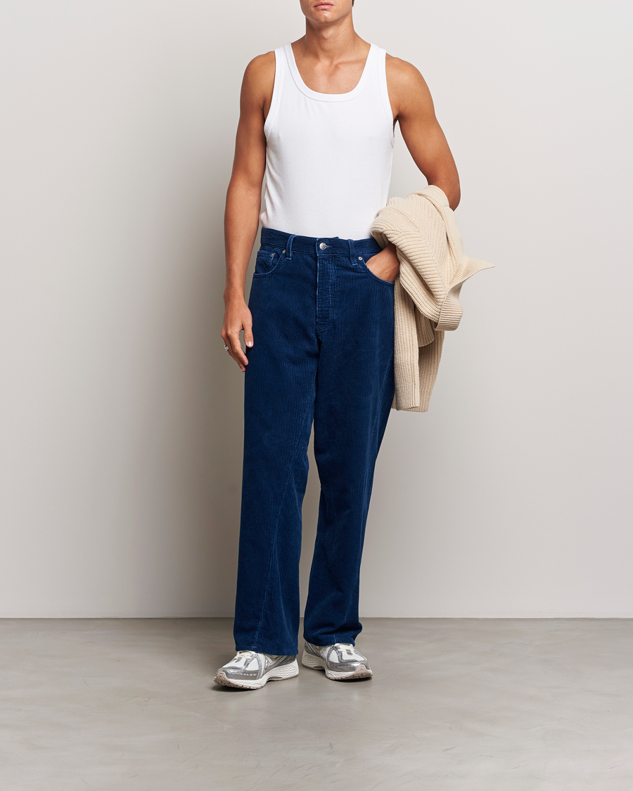 Heren | Broeken | Sunflower | Wide Twist Corduroy Pants Indigo