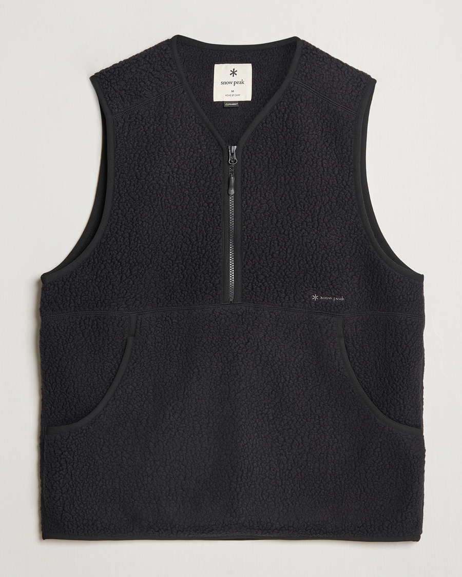 Heren | Snow Peak Thermal Boa Fleece Vest Black | Snow Peak | Thermal Boa Fleece Vest Black
