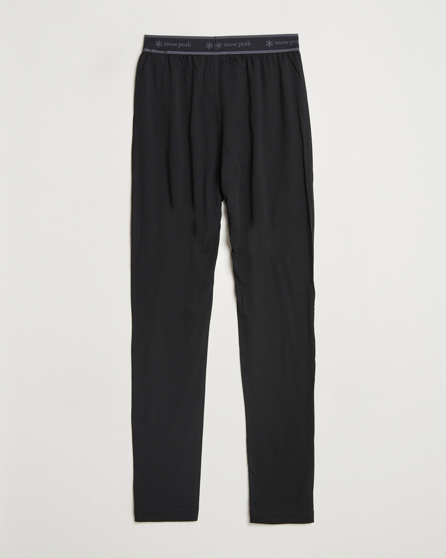 Heren | Broeken | Snow Peak | Merino Wool Tights Black