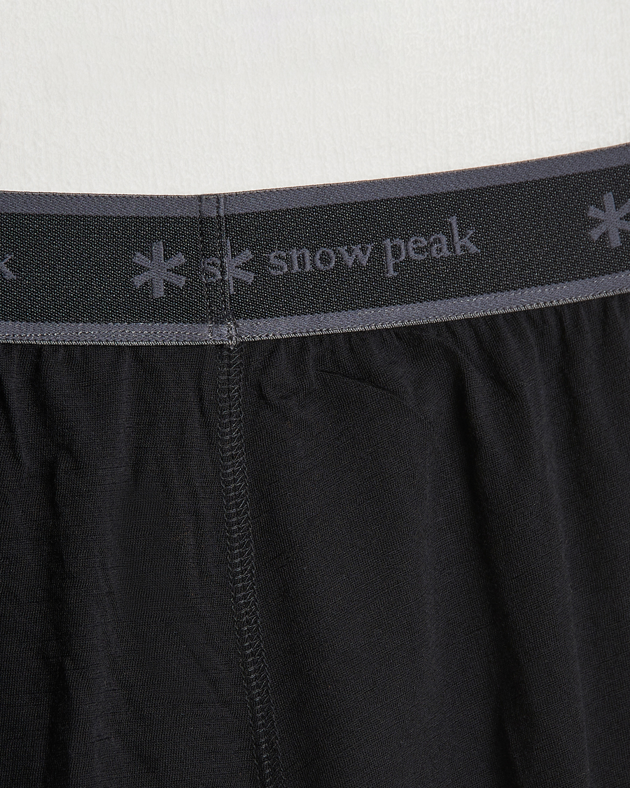 Heren | Broeken | Snow Peak | Merino Wool Tights Black