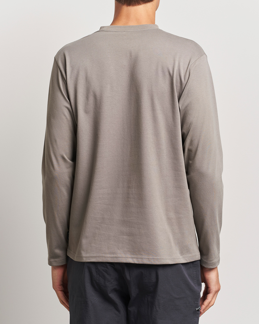 Heren | T-shirts | Snow Peak | Onepoint Long Sleeve T-Shirt Greige