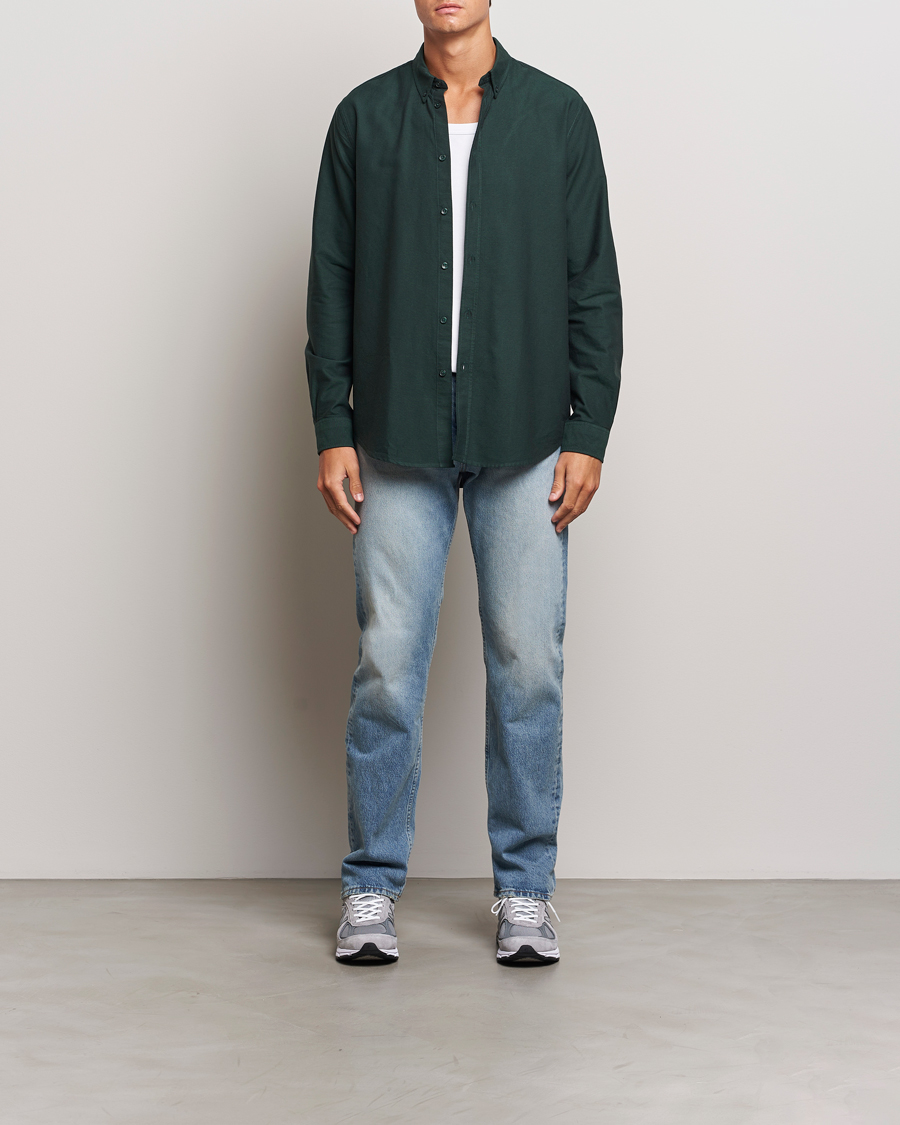 Heren | Overhemden | Samsøe Samsøe | Saliam Oxford Shirt Darkest Spruce