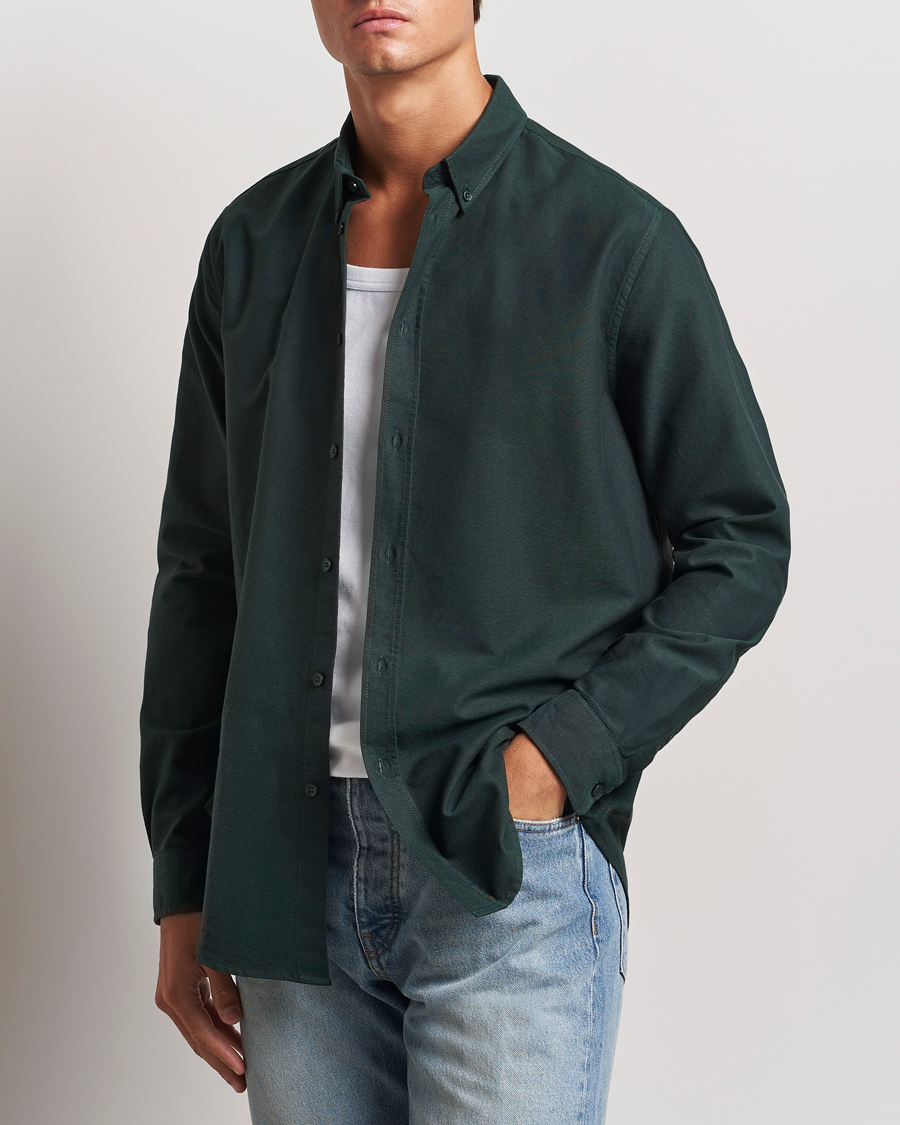 Heren | Overhemden | Samsøe Samsøe | Saliam Oxford Shirt Darkest Spruce