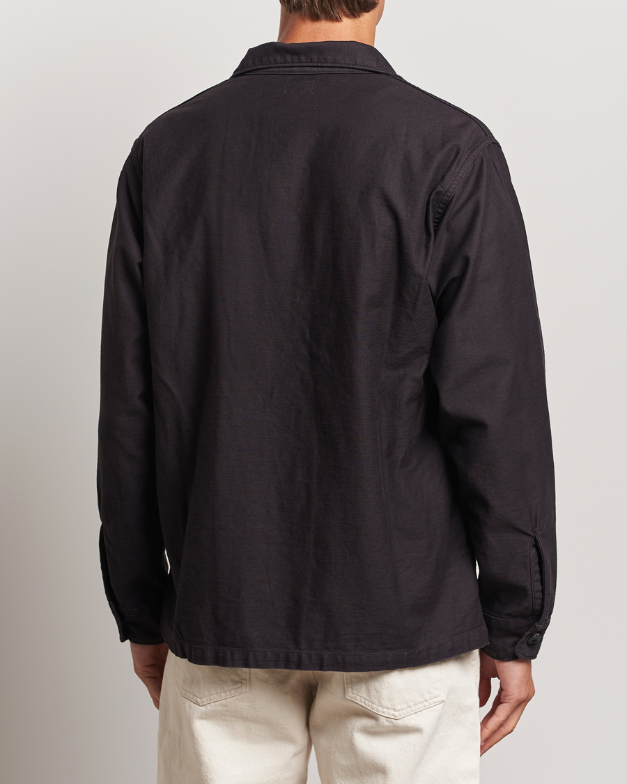 Heren | Overhemden | orSlow | Cotton Sateen US Army Overshirt Black