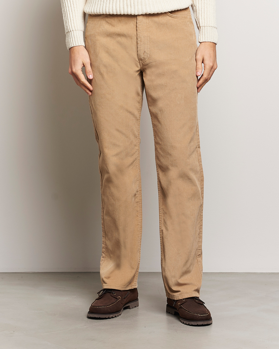 Heren | Broeken | orSlow | Shoe Cut Corduroy Pants Beige