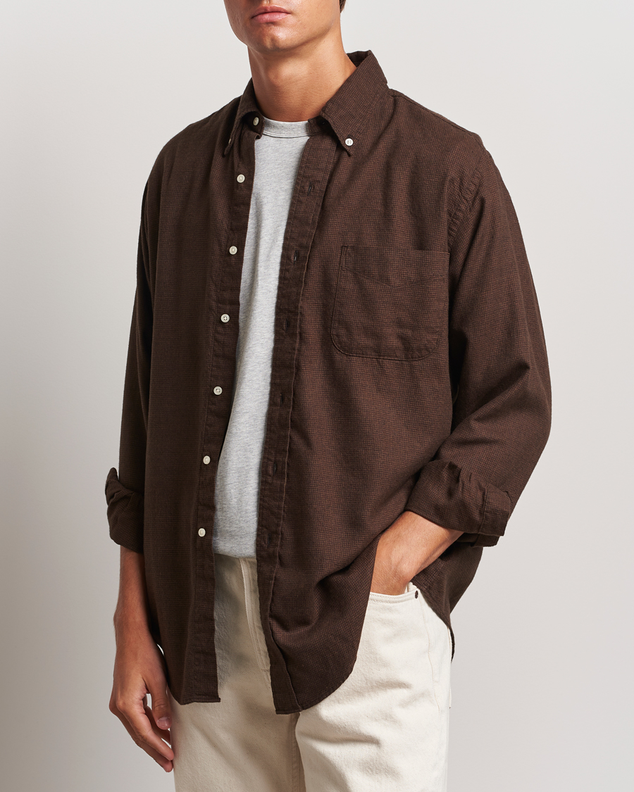 Heren | Overhemden | orSlow | Button Down Shirt Burgundy
