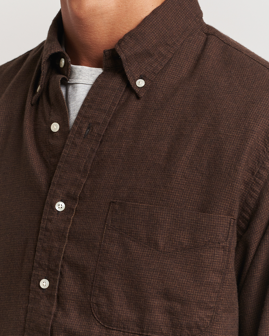 Heren | Overhemden | orSlow | Button Down Shirt Burgundy
