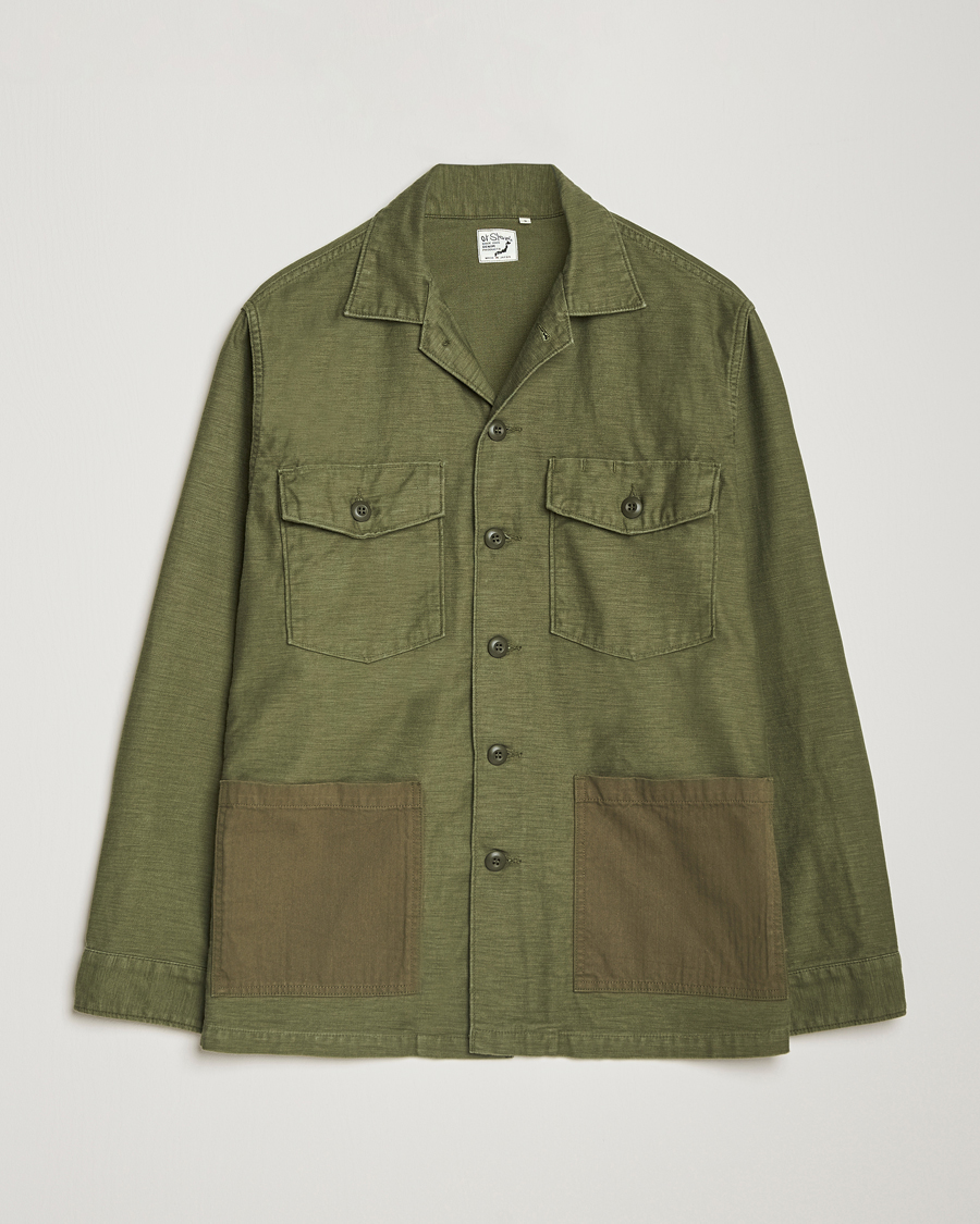 Heren | Overhemden | orSlow | 4 Pockets US Army Shirt Dark Olive