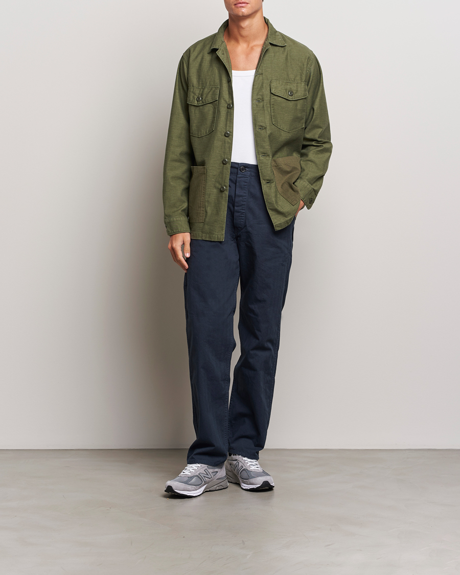 Heren | Overhemden | orSlow | 4 Pockets US Army Shirt Dark Olive