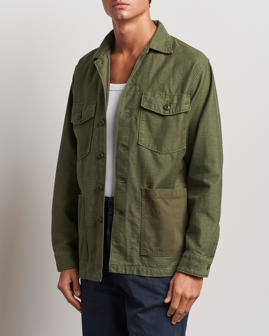 Heren | Overhemden | orSlow | 4 Pockets US Army Shirt Dark Olive